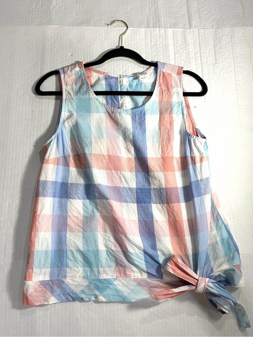 J.CREW PLAID SLEEVELESS TOP